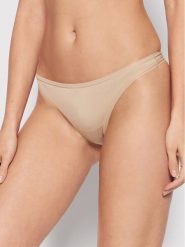 Selmark Figi brazylijskie Basicos 00204 Beżowy. Brązowe figi damskie Selmark, bez wzorów, z syntetyku. Za 29.99 zł.