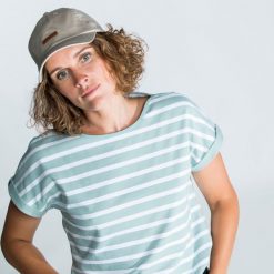 Koszulka marynarska żeglarska damska Tribord Sailing 100 krótki rękaw. Zielone koszulki sportowe damskie TRIBORD, s, bez wzorów, z bawełny, sportowe, bez kołnierzyka. Za 79.99 zł.