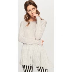 Sweter z falbaną - Jasny szar. Szare kardigany damskie Reserved. W wyprzedaży za 34.99 zł.