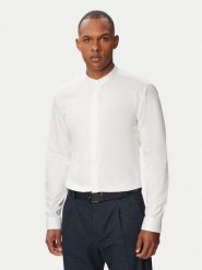 HUGO Koszula Kaleb 50544949 Biały Slim Fit. Białe koszule męskie Hugo, m, bez wzorów, z bawełny, biznesowe, bez kołnierzyka, bez ramiączek. Za 449.99 zł.