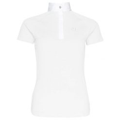 Damska koszulka konkursowa Kingsland Hanna. Białe koszule damskie KINGSLAND, bez wzorów, sportowe, bez kołnierzyka, bez ramiączek. W wyprzedaży za 312.00 zł.