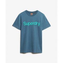 Klasyczny T-shirt Superdry Core Logo Shadow. Brązowe t-shirty męskie Superdry., m, bez wzorów, klasyczne, bez kołnierzyka. Za 150.70 zł.