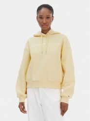 Tommy Hilfiger Bluza Corp Logo WW0WW47832 Żółty Regular Fit. Żółte bluzy damskie Tommy Hilfiger, m, bez wzorów, z syntetyku, bez kaptura. Za 439.99 zł.