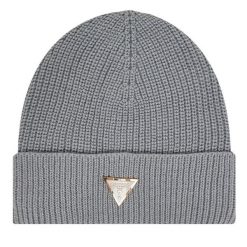 Czapka Guess. Szare czapki i kapelusze damskie Guess, na zimę, z aplikacjami. Za 159.99 zł.