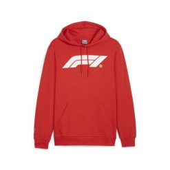 Męska bluza z kapturem w wyścigowym stylu F1 ESS PUMA Pop Red. Czerwone bluzy męskie Puma, l, bez wzorów, z dzianiny, z kapturem, do biegania. Za 299.00 zł.