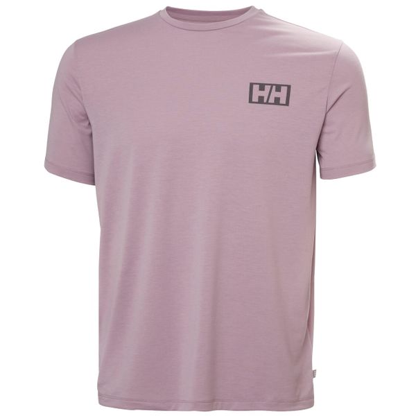 Koszulka Helly Hansen Skog graphic. Fioletowe koszulki sportowe męskie Helly Hansen, bez wzorów, bez kołnierzyka, bez ramiączek, trekkingowe. Za 231.00 zł.