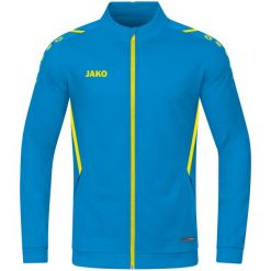 Kurtka damska Jako polyester Challenge. Niebieskie kurtki damskie Jako, z aplikacjami, z dzianiny, bez kaptura. Za 163.40 zł.