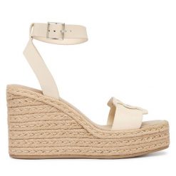 Espadryle Calvin Klein. Brązowe sandały damskie Calvin Klein, bez wzorów, bez obcasa, bez zapięcia. Za 569.99 zł.