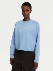 HUGO Bluza Darace 50534271 Błękitny Relaxed Fit. Niebieskie bluzy damskie Hugo, xl, bez wzorów, z bawełny, bez kaptura. Za 299.99 zł.