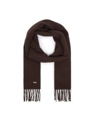BOSS Szalik Zesy 50517216 Brązowy. Brązowe czapki i kapelusze damskie Boss, bez wzorów, z wełny. Za 349.99 zł.