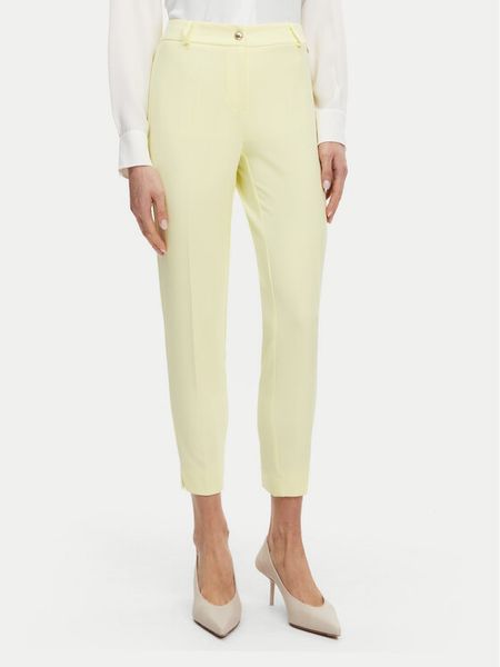 Maryley Spodnie materiałowe 25EB52Z/M24/43LL Żółty Regular Fit. Żółte spodnie materiałowe damskie Maryley, m, bez wzorów, z materiału. Za 109.99 zł.