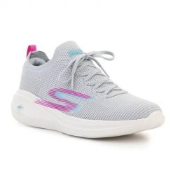 Buty do chodzenia damskie Skechers GO Run Fast Brisk Day. Szare obuwie sportowe damskie Skechers, bez wzorów, z materiału, trekkingowe. Za 349.00 zł.