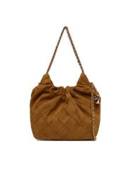 Tory Burch Torebka Fleming Suede Mini Hobo Bag 166066 Brązowy. Brązowe torebki do ręki damskie Tory Burch, bez wzorów, ze skóry, bez dodatków. Za 2,699.00 zł.