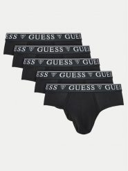 Guess Komplet 5 par slipów U4YG20 K6YW1 Czarny. Czarne slipki męskie Guess, m, z aplikacjami, z bawełny. Za 259.99 zł.
