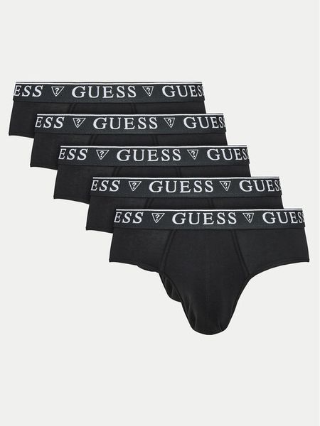 Guess Komplet slipów U4YG20 K6YW1 Czarny. Czarne slipki męskie Guess, m, z aplikacjami, z bawełny. Za 169.99 zł.