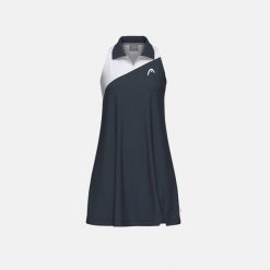 SPIRIT Damska Sukienka. Niebieskie koszulki sportowe damskie Head, bez wzorów, z asymetrycznym kołnierzem, bez ramiączek, tenisowe. Za 380.00 zł.