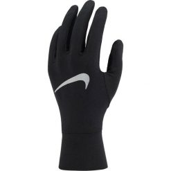 Rękawiczki do biegania damskie Nike Dri-Fit Accelerate. Czarne rękawiczki damskie Nike, bez wzorów, sportowe. Za 149.99 zł.