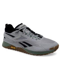Buty na siłownię Reebok. Szare buty sportowe męskie Reebok, bez zapięcia, na fitness i siłownię. Za 649.99 zł.