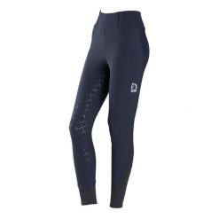 Damskie legginsy jeździeckie z pełną przyczepnością Tattini Agatea. Niebieskie legginsy damskie TATTINI, bez wzorów, z polaru. Za 502.20 zł.