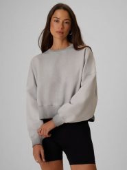 4F Bluza dresowa loose bez kaptura damska - szara M. Szare bluzy damskie 4f, m, bez wzorów, z dresówki, klasyczne, bez kołnierzyka, bez ramiączek, bez kaptura. Za 169.99 zł.