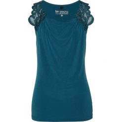 Top z kamieniami Swarovskiego® bonprix niebieskozielony. Topy damskie marki bonprix. Za 59.99 zł.