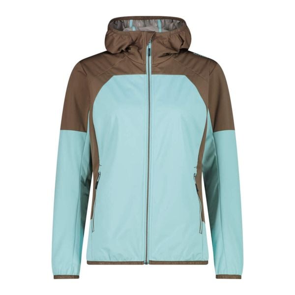 Damska wodoodporna kurtka softshell CMP. Czerwone kurtki damskie CMP, bez wzorów, z materiału, z kapturem. Za 388.05 zł.