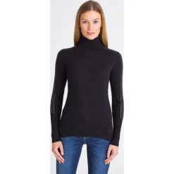 CZARNY SWETER LIU JO. Czarne swetry damskie Liu Jo, l, z aplikacjami, bez kołnierzyka, bez ramiączek, bez kaptura. Za 344.50 zł.