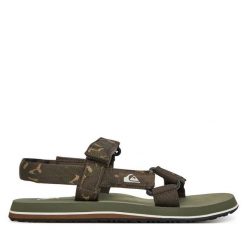 Sandały Quiksilver. Zielone sandały męskie Quiksilver, bez zapięcia. Za 129.99 zł.