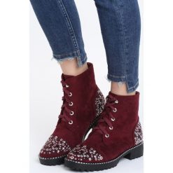Bordowe Botki Call Me Dreamer. Botki damskie marki Born2be. Za 79.99 zł.