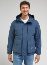 LEE UTILITY JACKET MĘSKA KURTKA ZIMOWA CIEPŁA DEEP WATERS 112341654 LM16045023. Kurtki męskie Lee, na zimę, l, bez wzorów, bez kaptura. Za 359.99 zł.