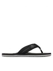 Tommy Hilfiger Japonki Patch Hilfiger Beach Sandal FM0FM05804 Czarny. Czarne klapki męskie Tommy Hilfiger, z materiału. Za 169.99 zł.