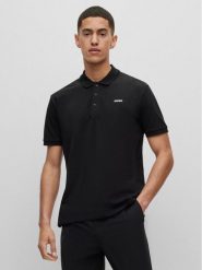 Hugo Polo Donos222 50466182 Czarny Regular Fit. Czarne koszulki polo męskie Hugo, m, bez wzorów, z bawełny, bez ramiączek. Za 244.99 zł.