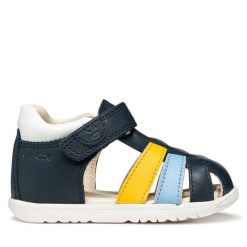 Sandały Geox. Niebieskie sandały chłopięce Geox, bez zapięcia. Za 249.99 zł.