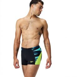 Kąpielówki męskie spodenki kąpielowe Speedo Endurance Max Splice. Czarne kąpielówki męskie Speedo, m, bez wzorów, do pływania. Za 338.44 zł.