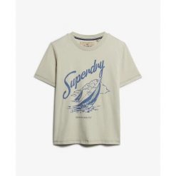 Koszulka damska Superdry Heritage Hamptons. Brązowe t-shirty damskie Superdry., l, bez wzorów, z materiału, eleganckie, bez kołnierzyka. Za 190.85 zł.