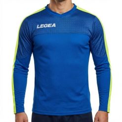 Męska Koszulka do Biegania z Długim Rękawem Kluczowe Cechy Model. Niebieskie koszulki sportowe męskie Legea, m, bez wzorów, z bawełny, bez kołnierzyka, bez ramiączek, do biegania. Za 56.00 zł.