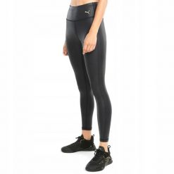 LEGGINSY DAMSKIE SPORTOWE PUMA-LEGGINGS 520925 XS KOLOR CZARNY. Czarne legginsy sportowe damskie Puma, xs, bez wzorów, z materiału, długie, na fitness i siłownię. Za 175.64 zł.