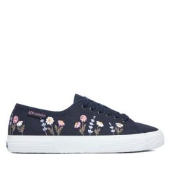 Tenisówki Superga. Niebieskie trampki i tenisówki damskie Superga, bez wzorów, bez zapięcia. Za 299.99 zł.