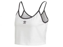 Top damski koszulka na ramiączkach damska ADIDAS SPAGHETTI (FM2621) 44. Białe koszulki sportowe damskie Adidas, l, bez wzorów, z bawełny, bez kołnierzyka, bez ramiączek, na fitness i siłownię. Za 79.00 zł.
