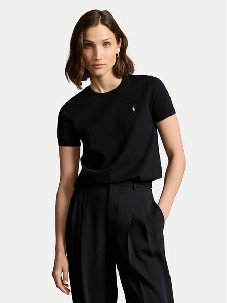 Polo Ralph Lauren Sweter 211891673006 Czarny Regular Fit. Czarne swetry damskie Polo Ralph Lauren, xs, bez wzorów, z bawełny, bez kołnierzyka, bez ramiączek, bez kaptura. Za 399.99 zł.