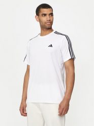 Adidas Koszulka techniczna Train Essentials 3-Stripes IB8151 Biały Regular Fit. Białe koszulki sportowe męskie Adidas, m, bez wzorów, z syntetyku, bez kołnierzyka, bez ramiączek, na fitness i siłownię. Za 99.99 zł.