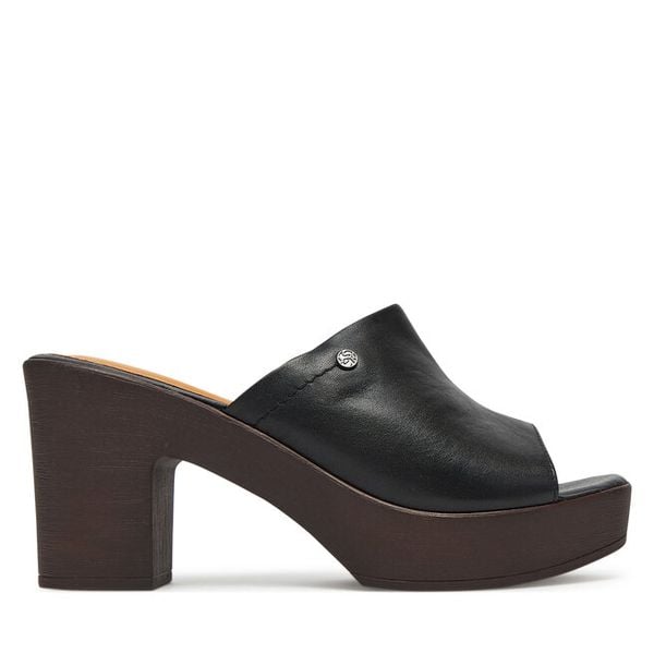 Klapki Lasocki. Czarne klapki damskie Lasocki, bez wzorów, bez obcasa. Za 179.99 zł.