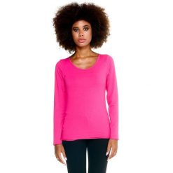 Koszulka na co dzień na siłownię. Fioletowe koszulki sportowe damskie LEONE 1947 APPAREL, bez wzorów, z bawełny, sportowe, bez kołnierzyka. W wyprzedaży za 82.10 zł.