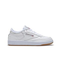 Buty do chodzenia damskie Reebok Club C 85. Białe obuwie sportowe damskie Reebok, bez wzorów, z gumy, trekkingowe, Reebok Club. Za 281.40 zł.