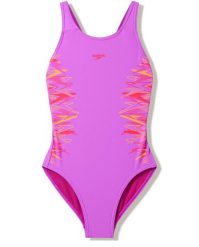 Jednoczęściowy strój kąpielowy z umiejscowieniem mięśni dla dziewczynki Speedo. Brązowe stroje kąpielowe dla dziewczynek Speedo, bez wzorów, z elastanu. Za 165.00 zł.
