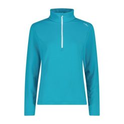 Kurtka polarowa damska z półzamkiem CMP. Niebieskie kurtki sportowe damskie CMP, l, bez wzorów, z materiału, bez kaptura, na fitness i siłownię. Za 250.90 zł.