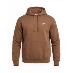 Bluza sportowa męska Nike Club. Brązowe bluzy męskie Nike, m, bez wzorów, z bawełny, z kapturem. Za 395.00 zł.