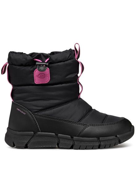 Geox Śniegowce J Flexyper Girl B Ab J46APB 0FU54 C9B8L S Czarny. Czarne buty zimowe dziewczęce Geox, bez wzorów, ze skóry, bez zapięcia. Za 289.99 zł.