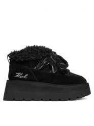 KARL LAGERFELD Śniegowce KL48632 Czarny. Czarne śniegowce i trapery damskie KARL LAGERFELD, ze skóry. Za 779.99 zł.