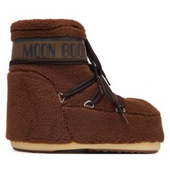 Śniegowce Moon Boot. Brązowe śniegowce i trapery damskie Moon Boot. Za 1,319.00 zł.
